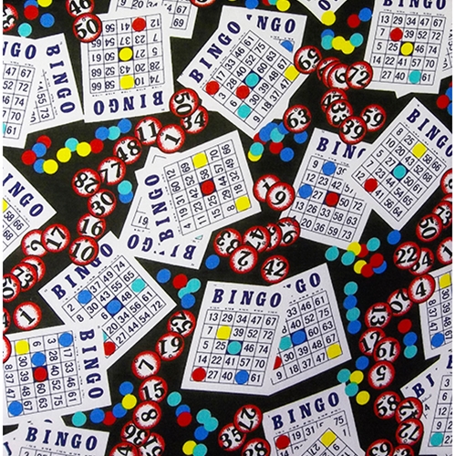 ABS Novelties Blue Bingo Pattern Double Cushion Black