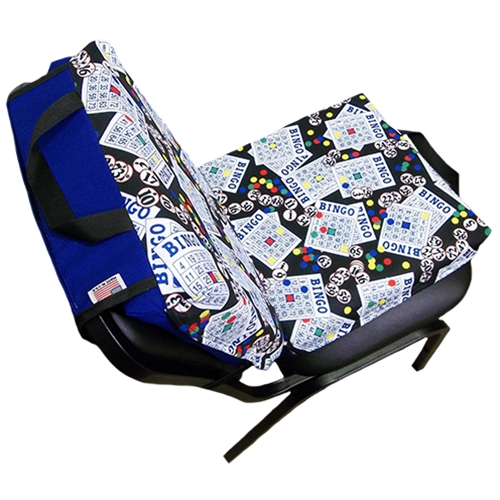 Folding Dual Patterned Foam Bingo Hall Game Seat Cushion Double